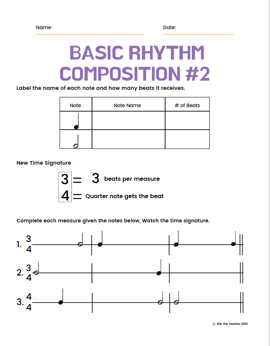 Music Theory Worksheets 1 Great Method of Teaching Rhythm to Beginners