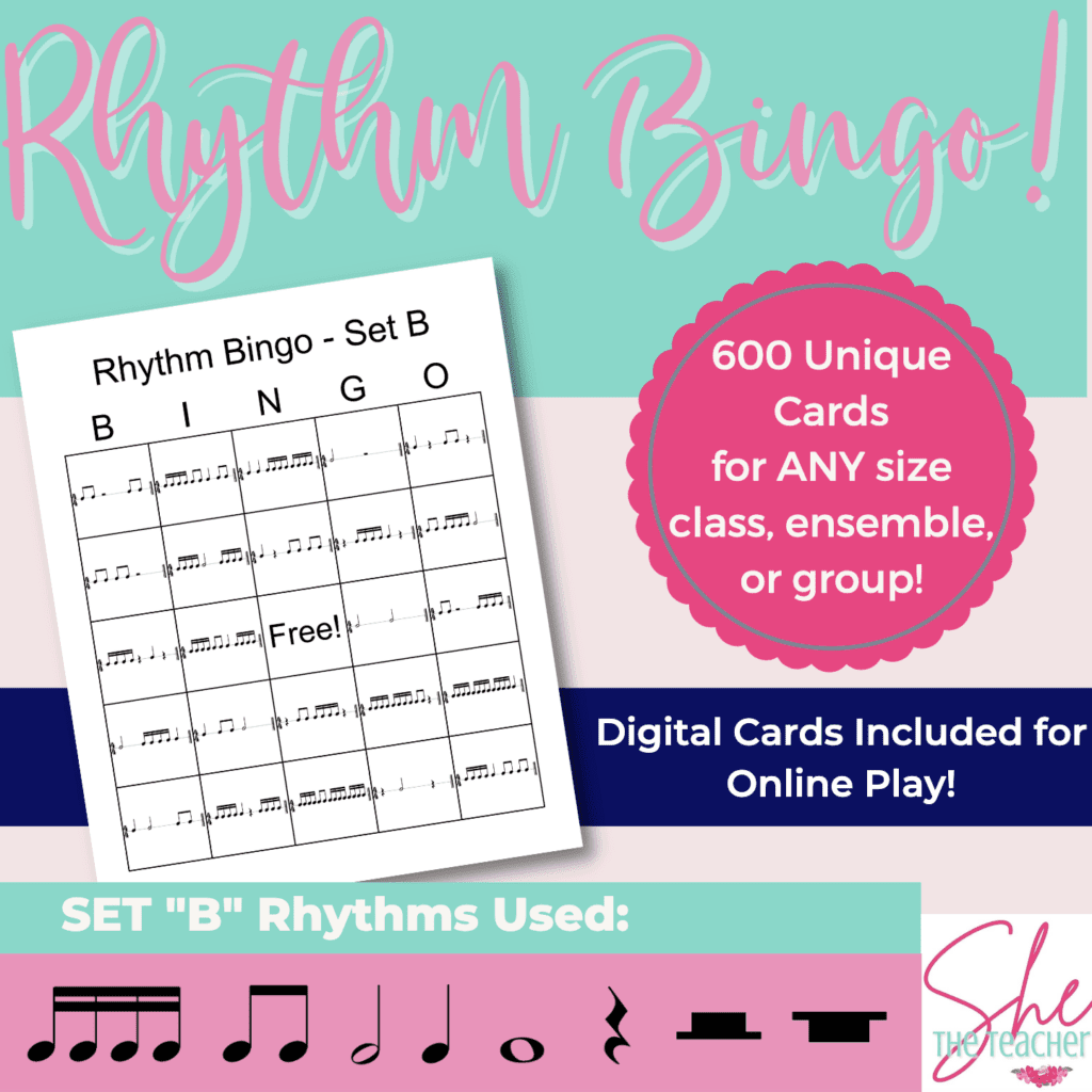 Music Bingo - Rhythm Set B