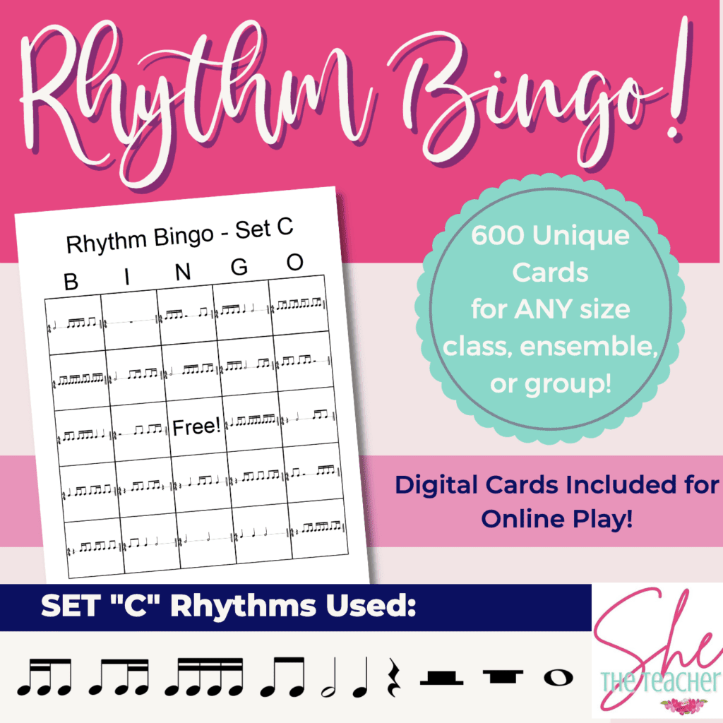 Music Bingo - Rhythm Set C