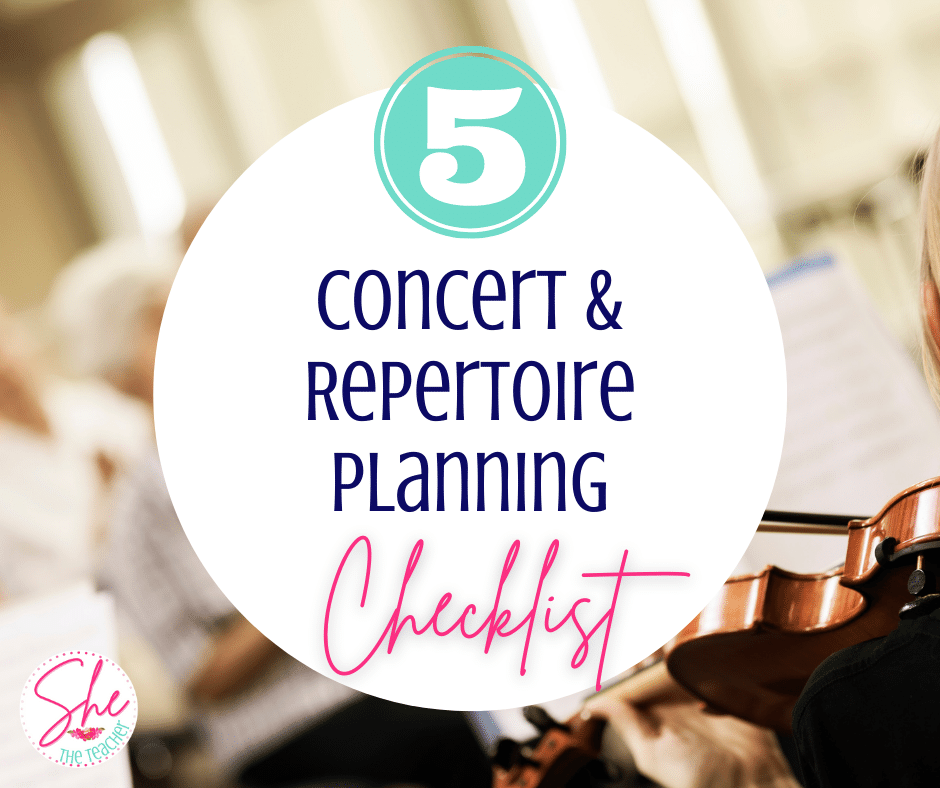 Music Repertoire and Music Concert Planning Checklist